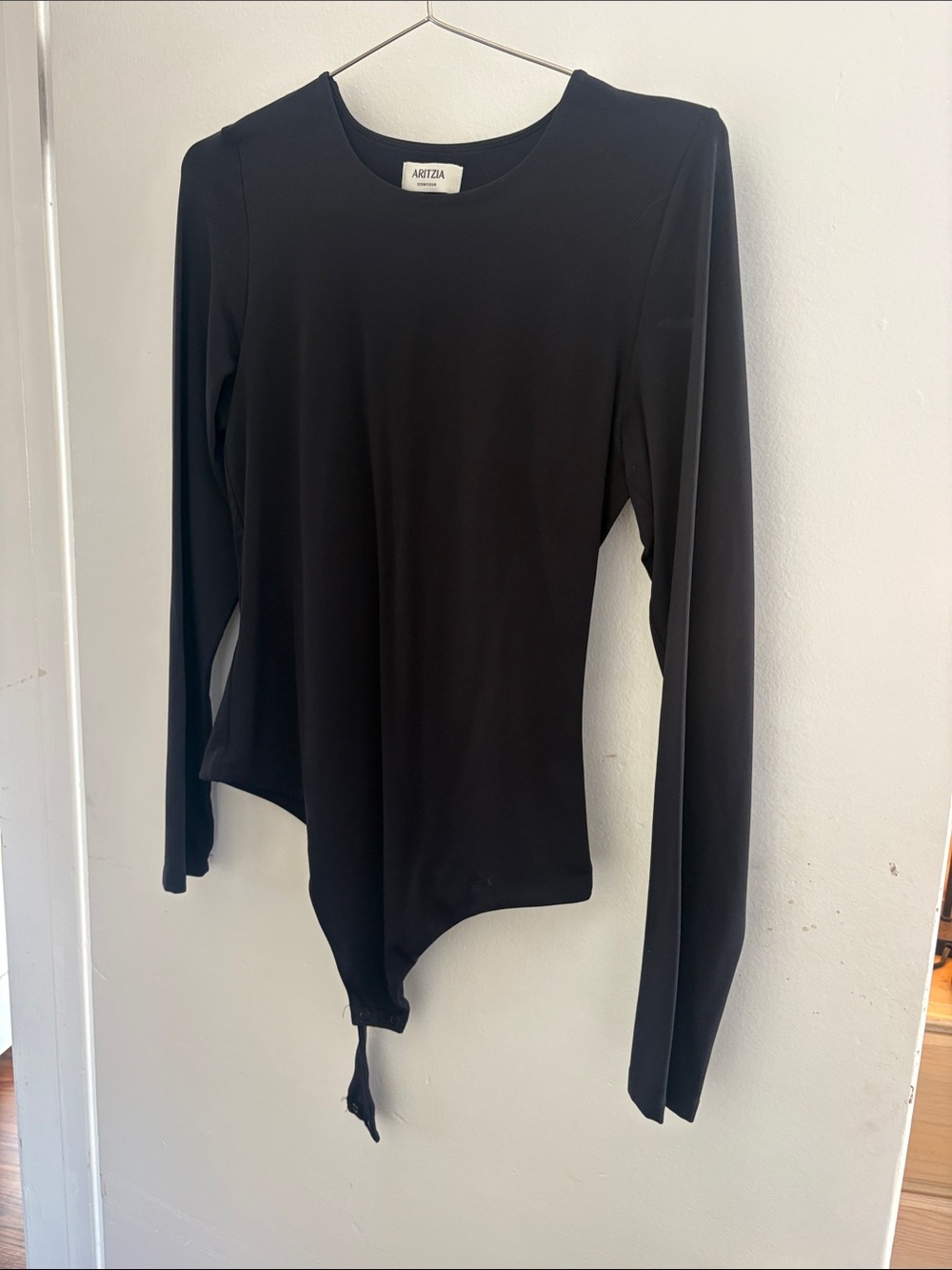 Aritzia Black Long-Sleeve Bodysuit